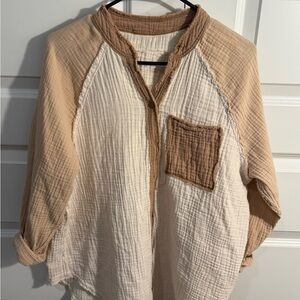 Oversized button down
